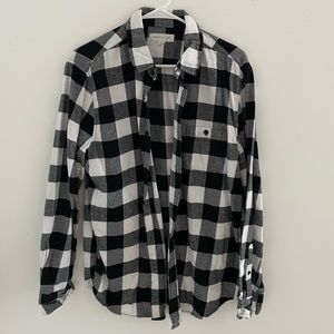 Men’s L Aeropostale Black and White Flannel